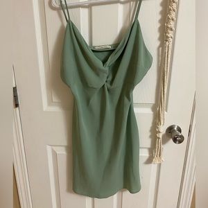 Abercrombie & Fitch Sage Green Satin Dress